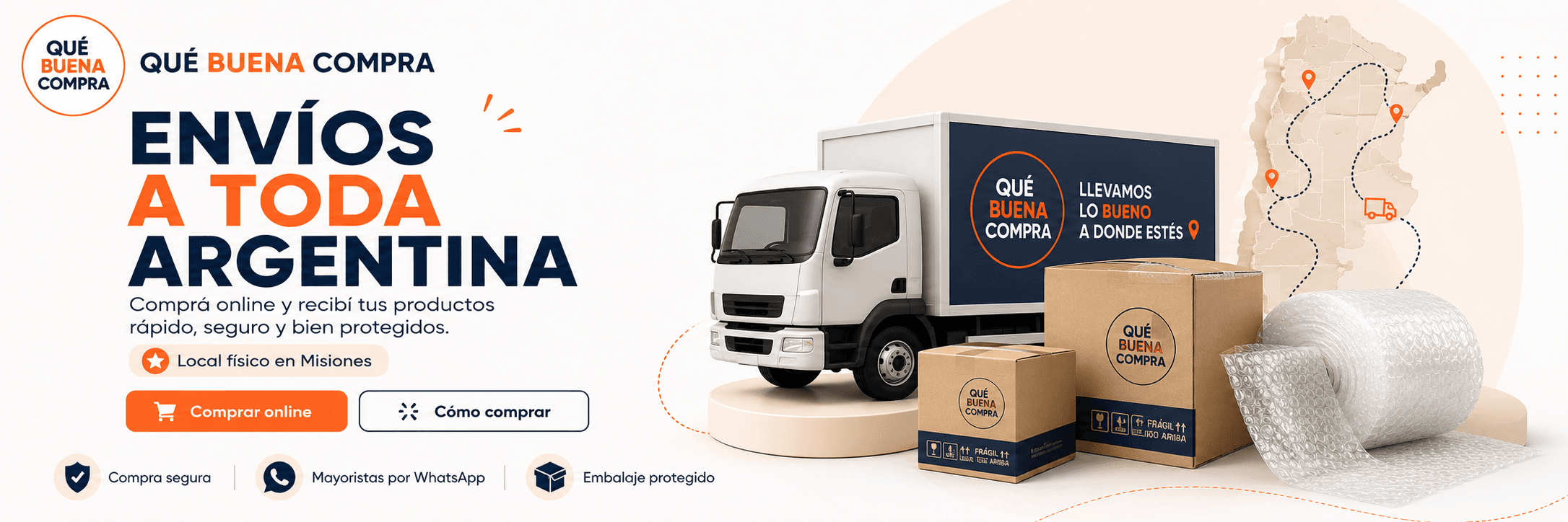 Envíos a toda Argentina: comprá online y recibí tus productos rápido, seguro y bien protegidos. Local físico en Misiones y mayoristas por WhatsApp.