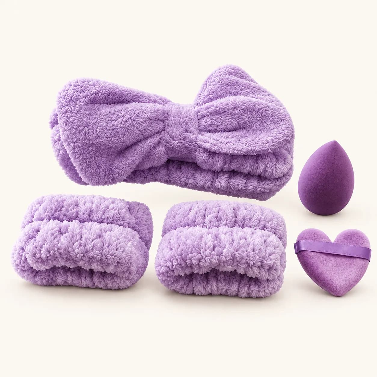 Set vincha + muñequeras de skincare